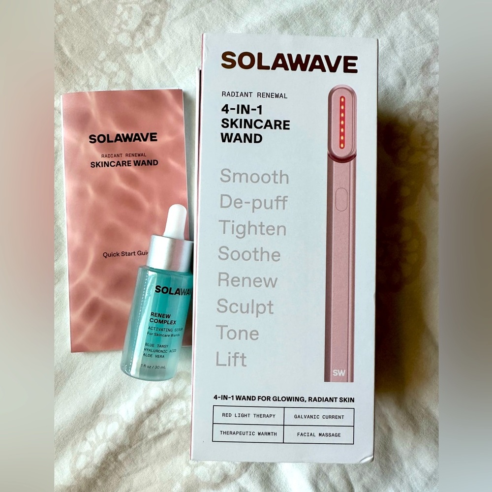 Solawave 4-in-1 Radiant Renewal Skincare Wand with serum